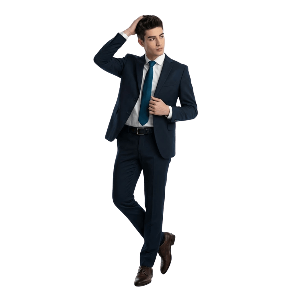 Navy Slim Suit Image